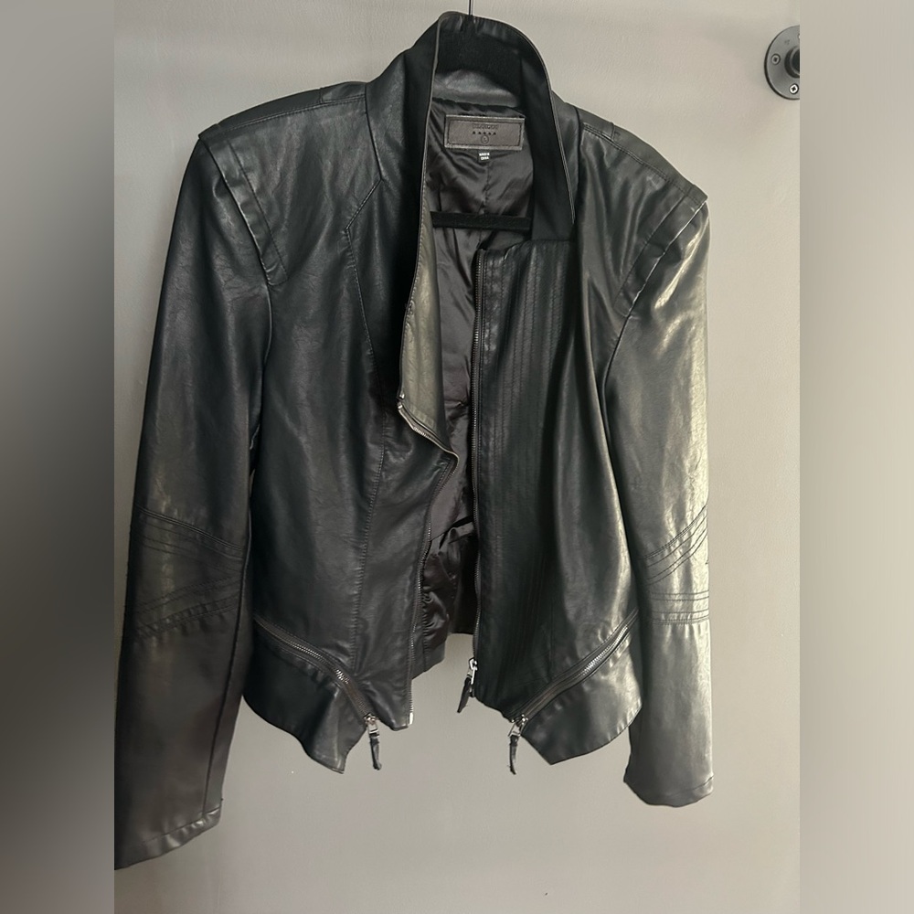 Blank NYC Vegan Leather Moto Jacket- gorgeous details with feminine touches!